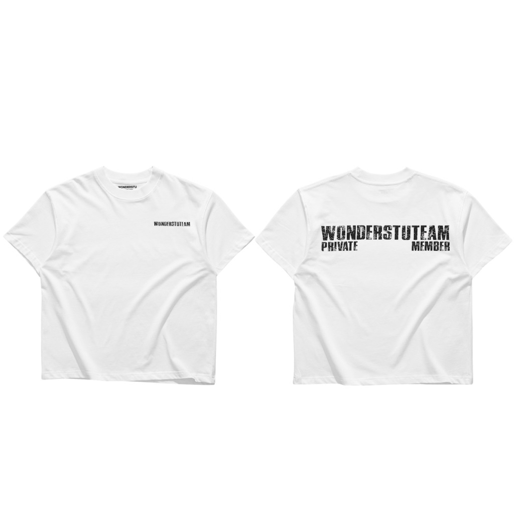 ÁO THUN FORM BOXY IN TRAME HIỆU ỨNG "PRIVATE MEMBER" WONDERSTU UNISEX