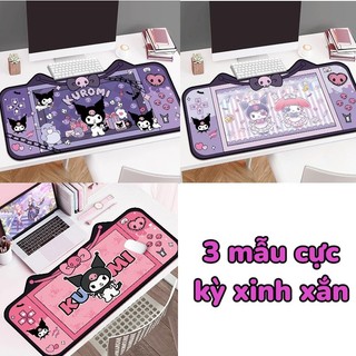 Lót Chuột Kuromi 80x30cm | Pad Chuột Cute Cỡ Lớn | Desk Mat Gaming | Chống Trượt, Chống Nước