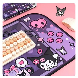 Lót Chuột Kuromi 80x30cm | Pad Chuột Cute Cỡ Lớn | Desk Mat Gaming | Chống Trượt, Chống Nước