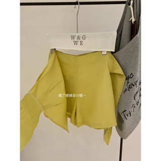 𝐏𝐡𝐢𝐞𝐧 𝐖𝐆𝐖𝐄 | (Sẵn) w9027 Quần Váy Short Thô Đũi Buộc Eo Dáng Ngắn