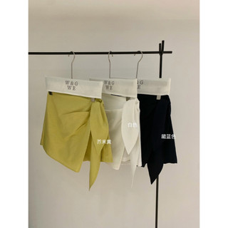 𝐏𝐡𝐢𝐞𝐧 𝐖𝐆𝐖𝐄 | (Sẵn) w9027 Quần Váy Short Thô Đũi Buộc Eo Dáng Ngắn