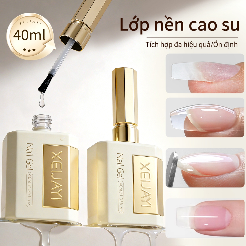 XEIJAYI 40ml - Gel lót tạo hình móng,  tạo hình và chỉnh sửa hình dạng móng, thích hợp sử dụng tại salon.