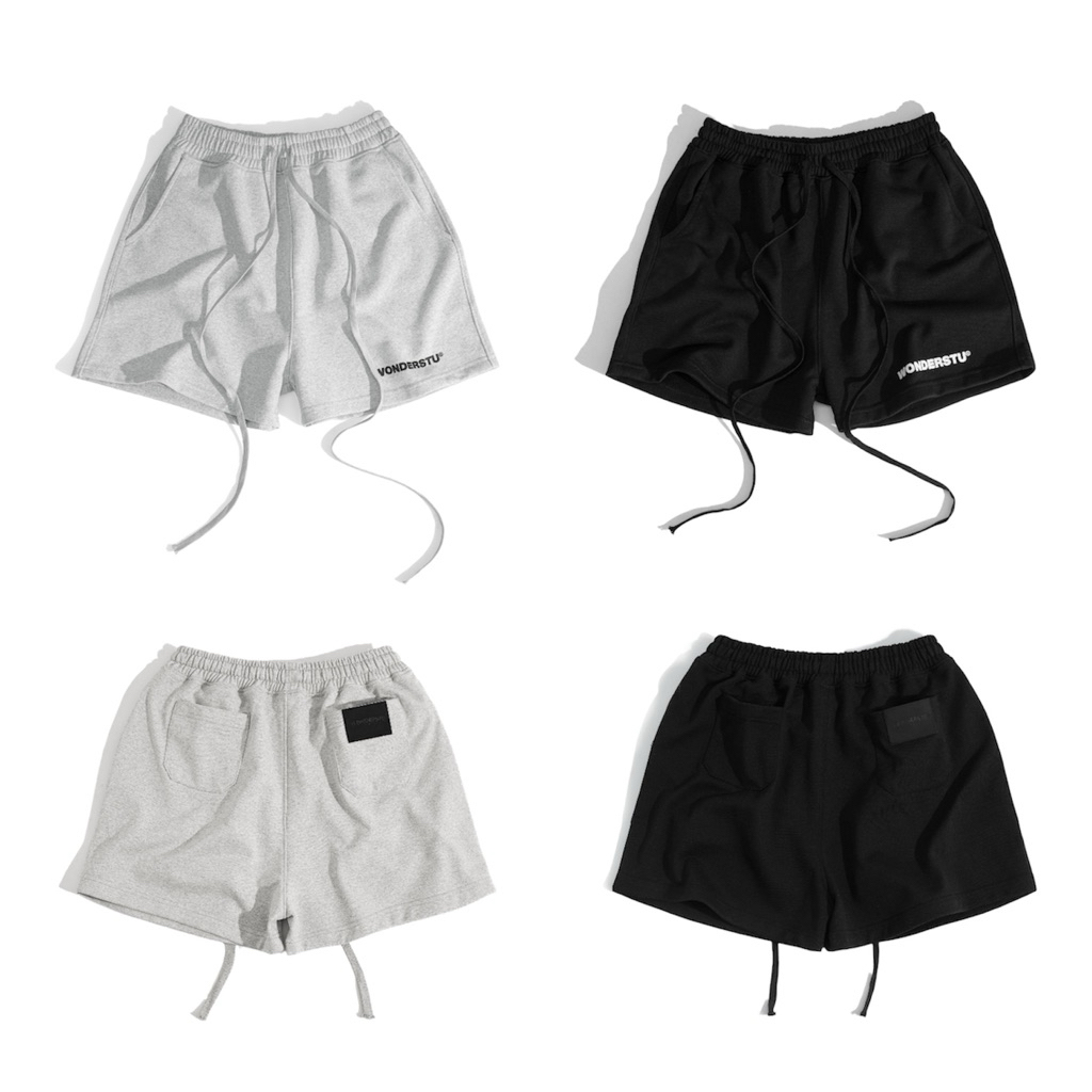 QUẦN SHORT NỈ CUA IN CHỮ "LOGO" WONDERSTU - UNISEX 400GSM