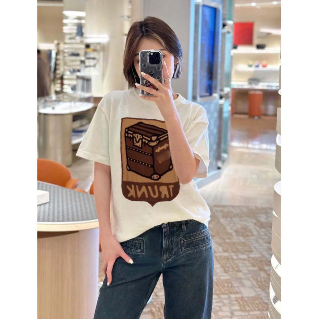⚡️[Hight Quality] Áo Phông Len Nam Nữ \/ Trunk Ready To - Điểm Nhấn Dệt Hộp Phối Màu Cao Cấp Loại 1