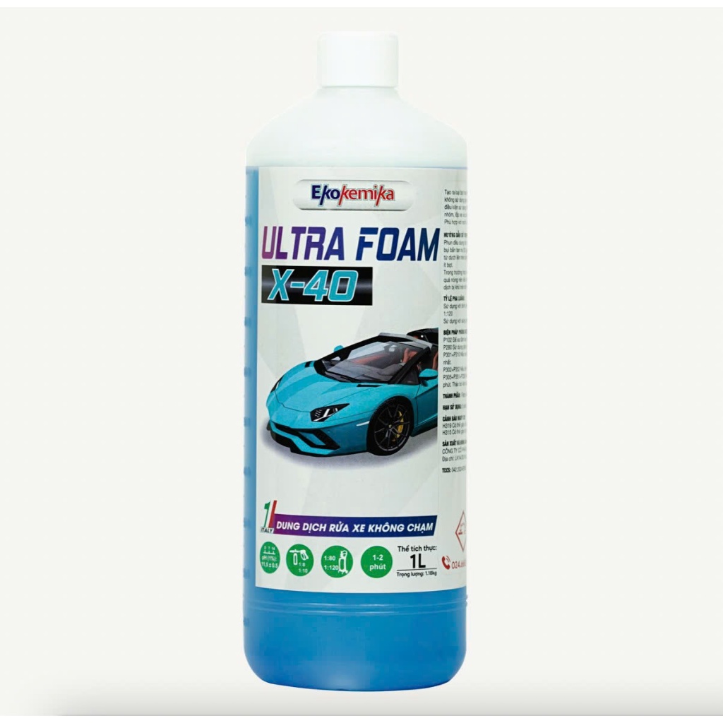 NƯỚC RỬA XE KHÔNG CHẠM EKOKEMIKA ITALY ULTRA FOAM X40