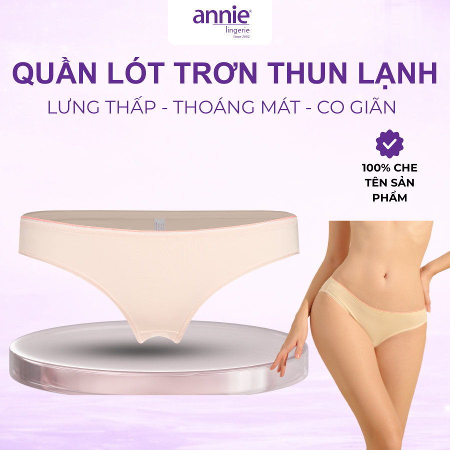 Quần lót nữ trơn thun lạnh 4 chiều annie QE8131 nữ tính, thoáng mát, co giãn tốt thoải mái khi mặc