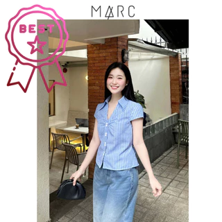 MARC FASHION Áo Sơ Mi Thắt Lưng Cách Điệu - CBAK102514