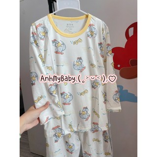 [Size 130-160] BỘ DÀI TENCEL MÁT LẠNH HỌA TIẾT SIÊU CUTE CHO BÉ GÁI VÀ BÉ TRAI | ANHMYBABY