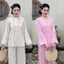 Pháp Phục Đi Lễ Chùa Mới Cách Tân Cao Cấp, Đồ Lam Lễ Chùa Cúc Đá Lụa Gấm Vân | Đồ Lam An Nhiên
