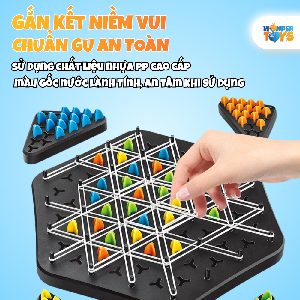 Cờ xếp hình tam giác, Cờ Liên Xích bằng dây chun hình phi hành gia, đồ chơi phát triển tư duy cho bé