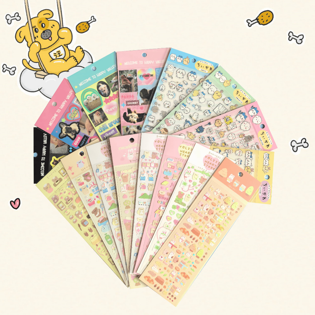 Blind Box Sticker Ngẫu Nhiên 35-40 Tấm Dễ Thương Cartoon Trang Trí Journal DIY