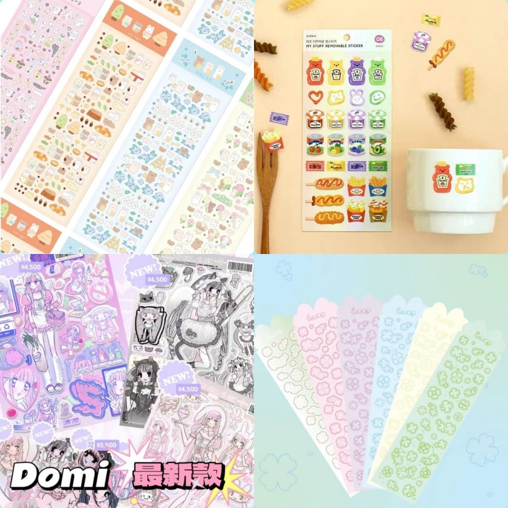 Blind Box Sticker Ngẫu Nhiên 35-40 Tấm Dễ Thương Cartoon Trang Trí Journal DIY