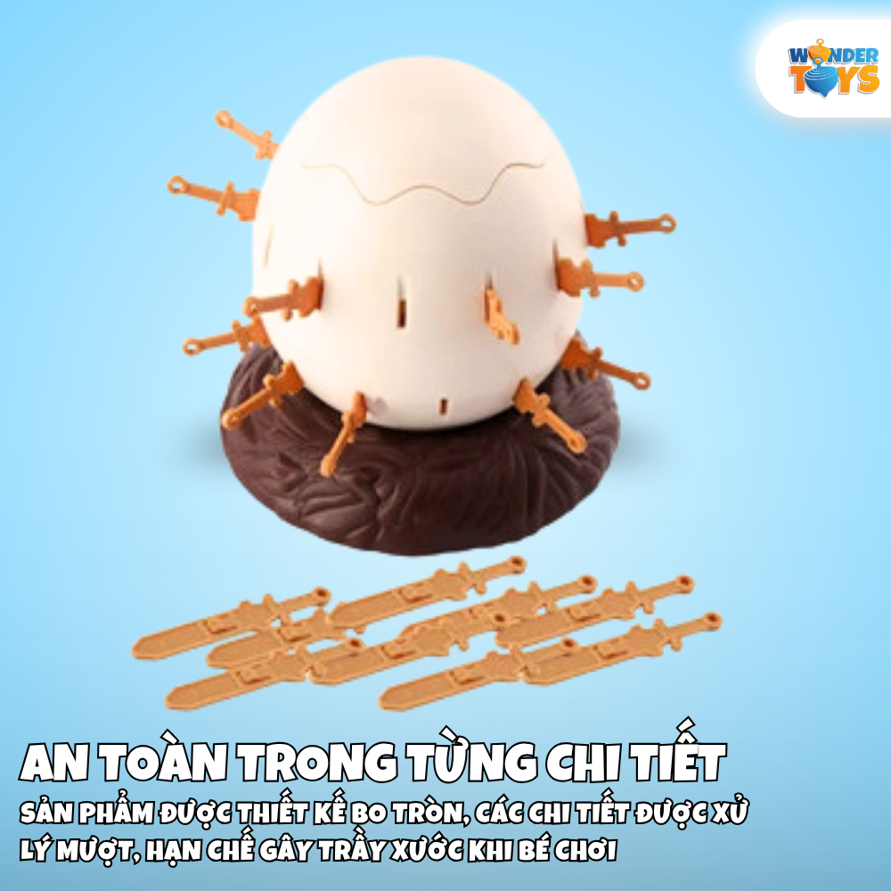 Đồ Chơi Đâm Hải Tặc Hình Trứng Gà Size lớn 24 Kiếm, Thùng Xô Cướp Biển Cướp Biển Rút Kiếm Vui Nhộn