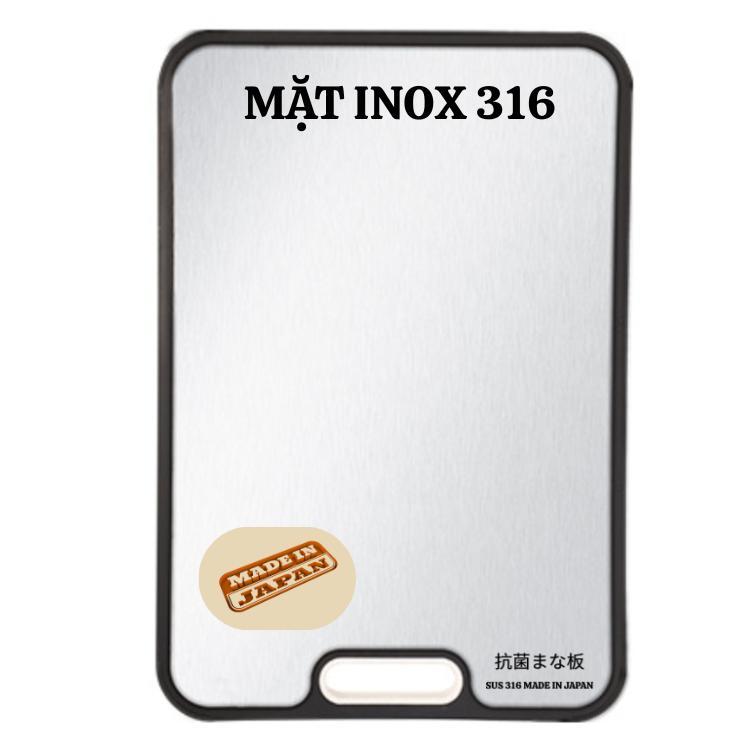Thớt nhà bếp cao cấp kháng khuẩn 2 mặt Inox 316 hàng nhạp bãi Japan chưa qua sử dụng
