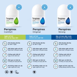 Lăn Khử Mùi Perspirex Hỗ Trợ Ngăn Mùi Chuyên Sâu Cho Mọi Loại Da 20ml Hàng Nhập Khẩu Chính Hãng