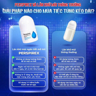 Lăn Khử Mùi Perspirex Hỗ Trợ Ngăn Mùi Chuyên Sâu Cho Mọi Loại Da 20ml Hàng Nhập Khẩu Chính Hãng