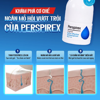 Lăn Khử Mùi Perspirex Hỗ Trợ Ngăn Mùi Chuyên Sâu Cho Mọi Loại Da 20ml Hàng Nhập Khẩu Chính Hãng