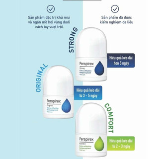 Lăn Khử Mùi Perspirex Hỗ Trợ Ngăn Mùi Chuyên Sâu Cho Mọi Loại Da 20ml Hàng Nhập Khẩu Chính Hãng