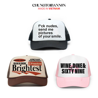Mũ nón lưới trucker cap logo in KTS phong cách thời trang y2k