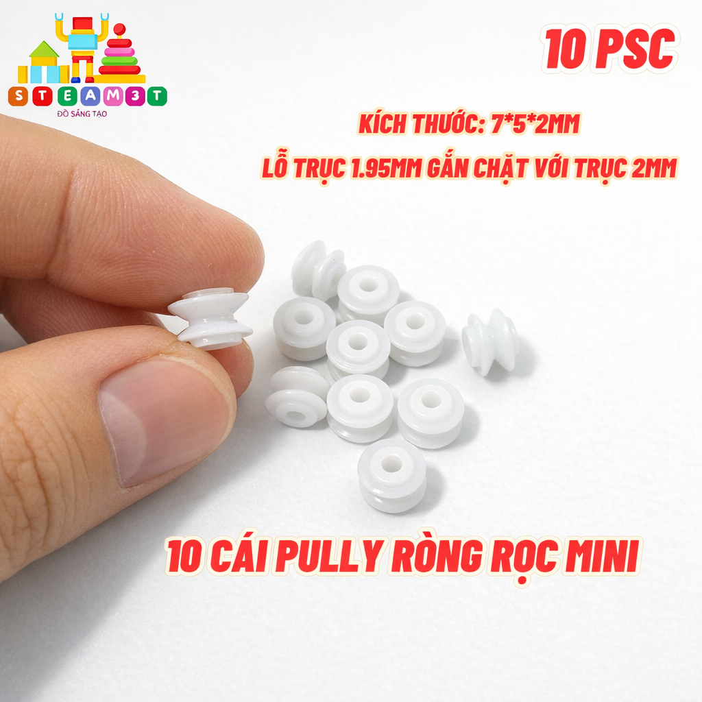 10 ròng rọc pully nhựa mini 7x2x5mm 72A DIY - LK0184 | Shopee Việt Nam