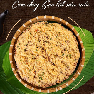 Cơm cháy gạo lứt siêu ruốc, cơm cháy chà bông - túi 200gr | Đặc sản truyền thống Ninh Bình Vàng