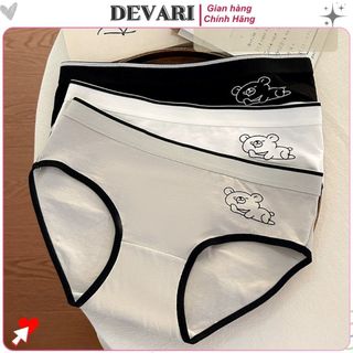 Quần lót nữ cotton kháng khuẩn co giãn thấm hút tốt đáy lót khử mùi kiểu dáng basic DEVARI L903