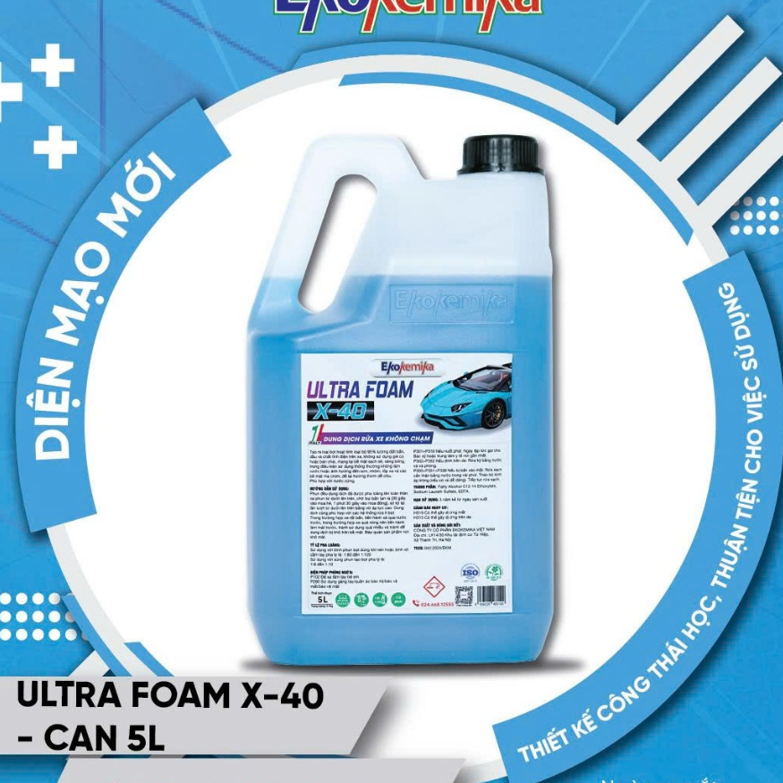 NƯỚC RỬA XE KHÔNG CHẠM EKOKEMIKA ITALY ULTRA FOAM X40