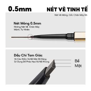 Chì Kẻ Mày Colorkey The Rapid Eyebrow Pencil Chống Thấm Nước Thiết Kế Hai Đầu Tiện Dụng 0.7g