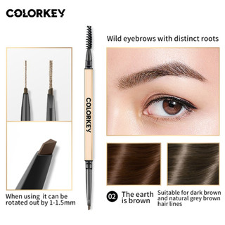 Chì Kẻ Mày Colorkey The Rapid Eyebrow Pencil Chống Thấm Nước Thiết Kế Hai Đầu Tiện Dụng 0.7g