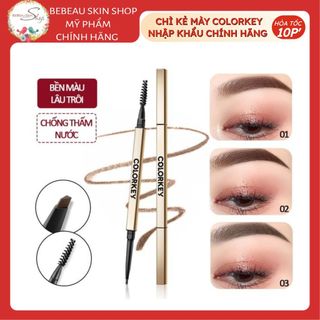 Chì Kẻ Mày Colorkey The Rapid Eyebrow Pencil Chống Thấm Nước Thiết Kế Hai Đầu Tiện Dụng 0.7g