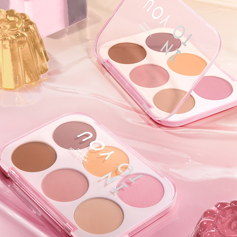 Bảng Má Hồng 6 Màu INTO YOU Lì Mịn, Lên Màu Chuẩn, Dễ Tán, Tone Tự Nhiên 15g