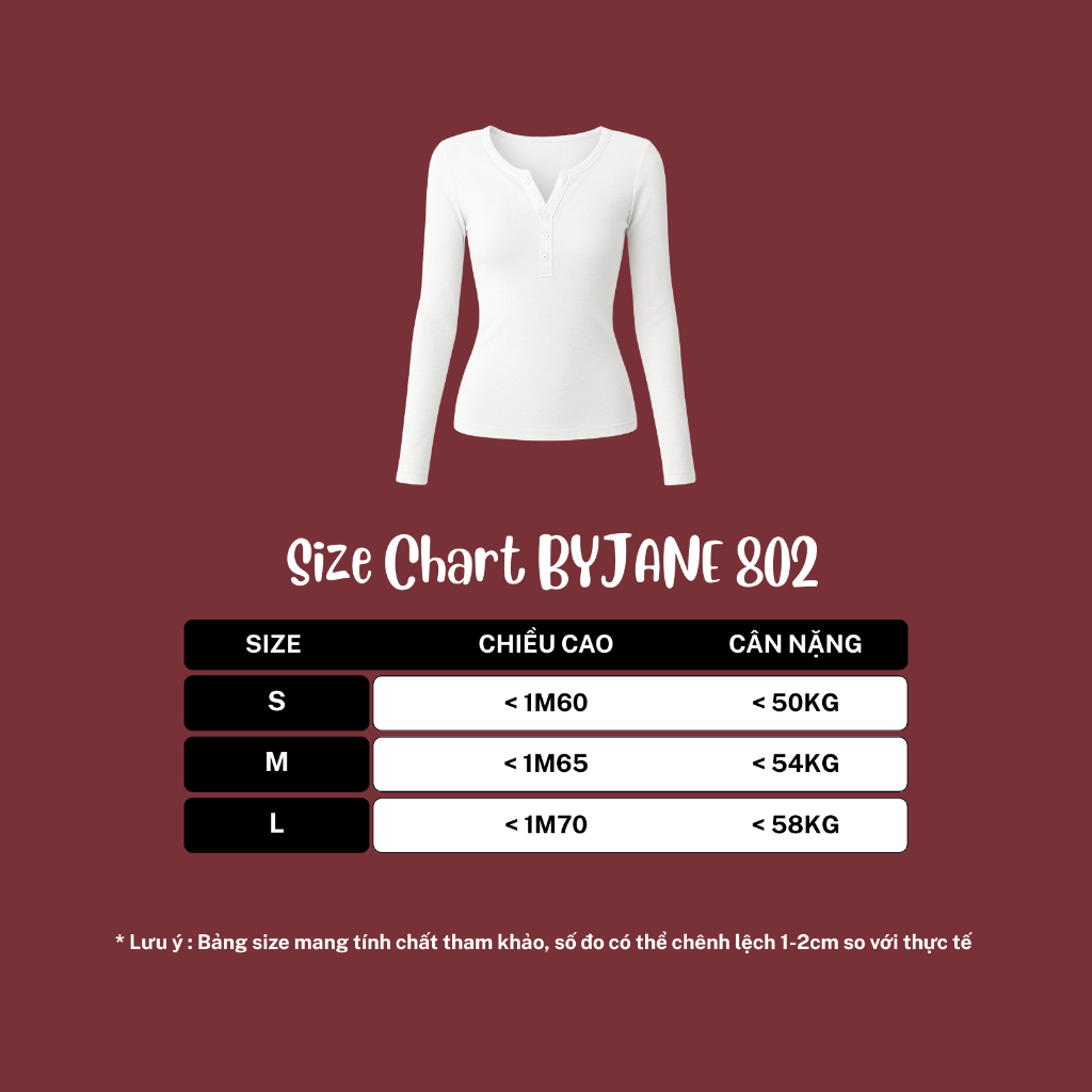[MÀU MỚI] Áo Thun Nữ Dài Tay Khuy Cúc Chất Thun Min Co Dãn 4 chiều BYJANE - 802 | BigBuy360 - bigbuy360.vn