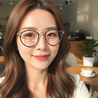 Kính Giả Cận Nữ ALOLA Mặt Kính Kim Loại Mắt Mèo Chông Tia UV Ánh Sáng Xanh Kính Đổi Màu Khi Ra Nắng