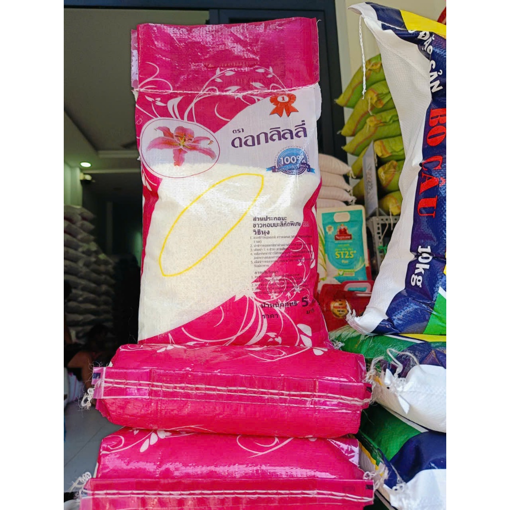 5kg Nếp Thái Lan hàng loại 1 - trắng, đẹp, hạt dài, dễ nấu, dẻo thơm - không chất chống mọt, không tạo hương