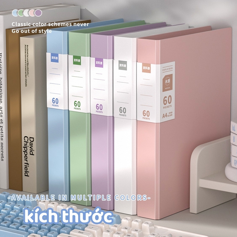 Muyuan-File Lá A4 30/40/60 Lá – Tệp Đựng Tài Liệu Nhiều Ngăn, Nhựa PP Dày Học Sinh Văn Phòng