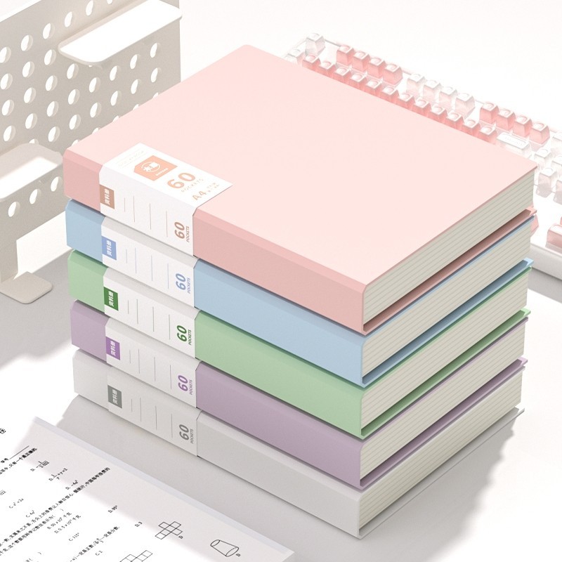 Muyuan-File Lá A4 30/40/60 Lá – Tệp Đựng Tài Liệu Nhiều Ngăn, Nhựa PP Dày Học Sinh Văn Phòng