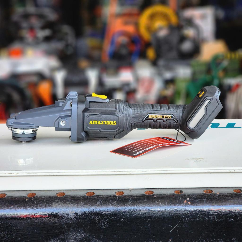 Máy mài pin AMAXTOOLS AM125CS-SM 21V không chổi than- có chống sốc đá- antikickback-chống lật cổ tay