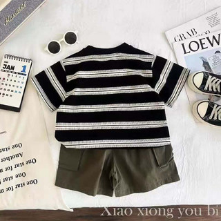 Bộ đồ bé trai Quảng Châu cao cấp, set áo in hình + quần lưng thun dễ mặc size 8 - 25kg