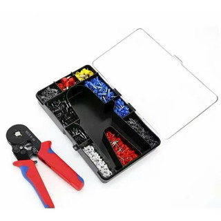 COMBO Kìm bấm cos vuông + hộp 1200 đầu cos đủ loại cos ống tròn cos pin
