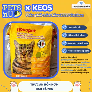 XÁ - Novopet Cat thức ăn cho mèo trưởng thành bao 7kg