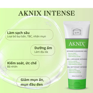 (Hàng Công TY) Sữa rửa mặt AKNIX INTENSE CLEANSING GEL dành cho da dầu, mụn không viêm 250ml