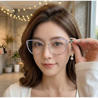 Gọng Kiếng Cận Nữ ALOLA Mắt Mèo Kim Loại Chông Tia UV Ánh Sáng Xanh Đổi Màu Khi Ra Nắng Cao Cấp
