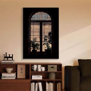 Tranh Canvas Treo Tường HÌnh Rèn Cửa Sổ Hoàng Hôn BH245 - Tranh Decor, Trang Trí Nhà, Homestay, Nhà Hàng, Quán Cafe