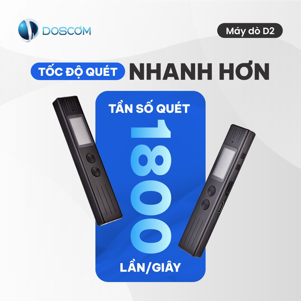 Doscom D2 – Máy Dò Camera Quay Lén, Thiết Bị Nghe Lén, GPS Ẩn | Quét Nhanh, Độ Nhạy Cao, Pin 10–15H