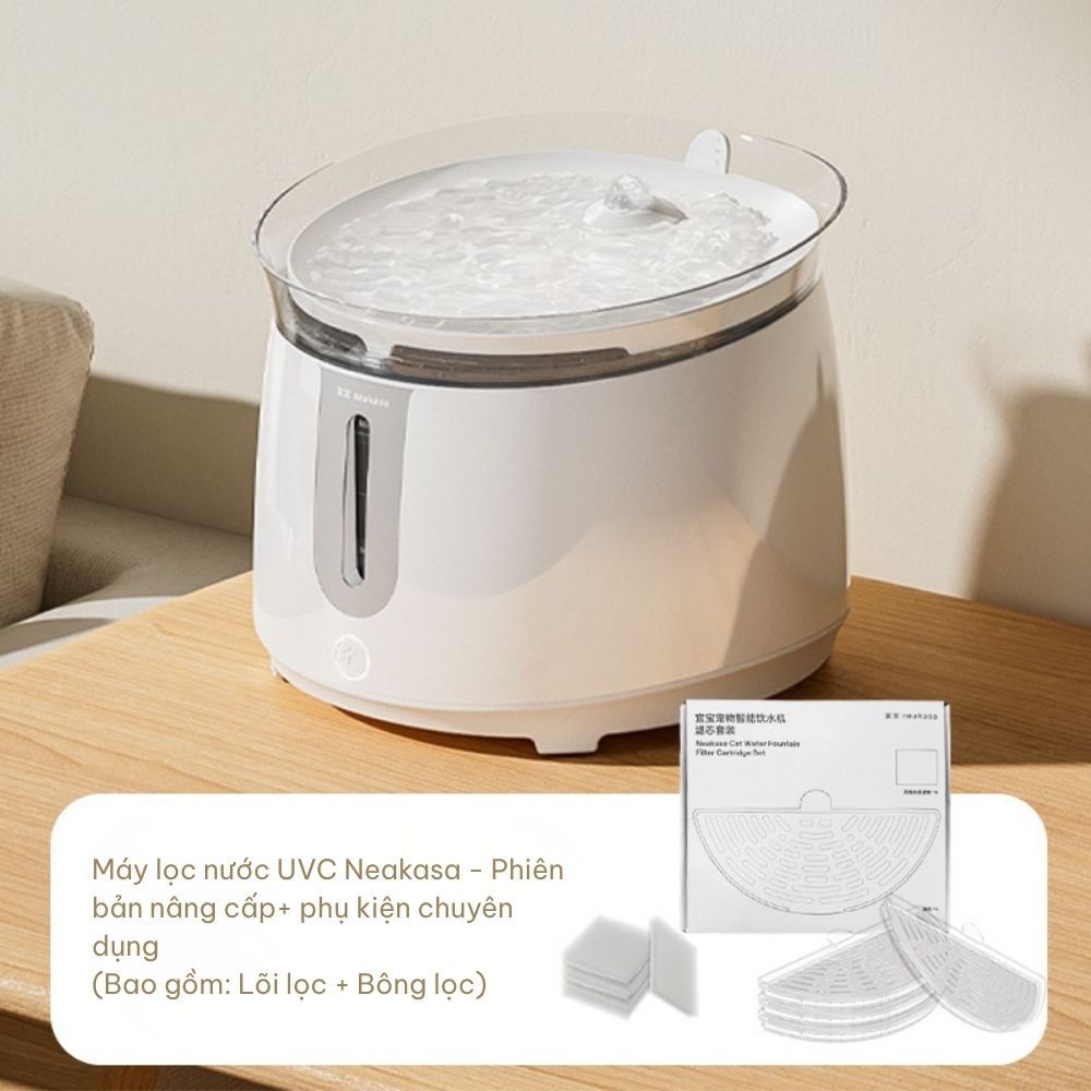 [BH 12 Tháng] Máy Lọc Nước Tự Động Cho Mèo Neakasa UVC