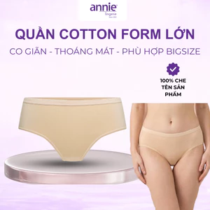 Quần lót nữ trơn vải cotton chiều annie QE2175 form basic bản lưng nhỏ, thoáng mát mặc cả ngày