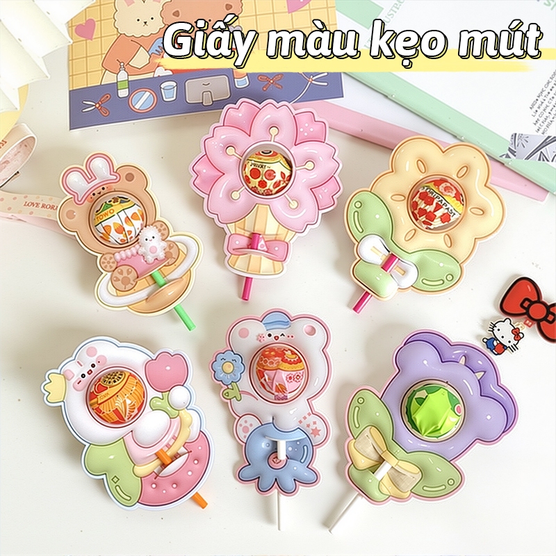 Bộ 30 thẻ cài kẹo mút thiết kế đẹp giấy bọc kẹo trang trí, phụ kiện handmade tiệc ngọt sinh nhật