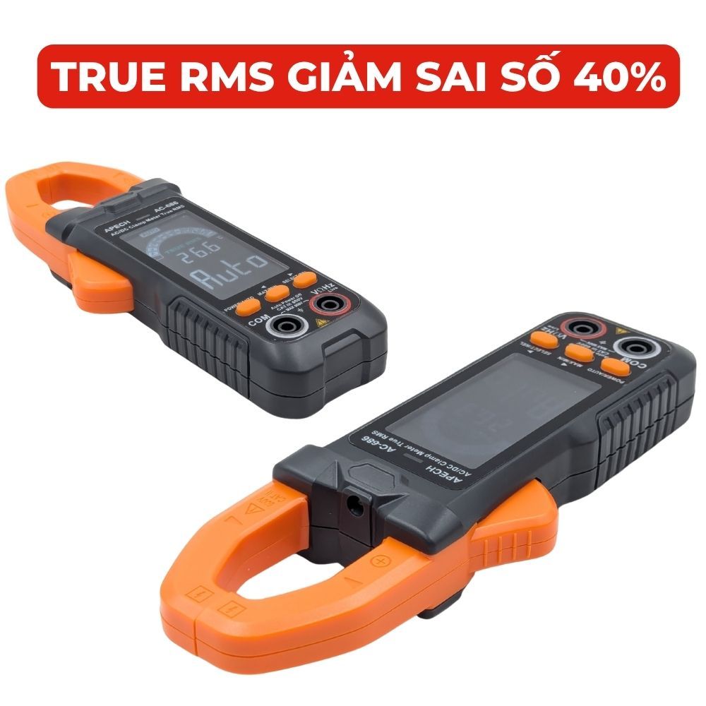 Ampe Kìm APECH AC-686 Tích Hợp True RMS Giảm Sai Số Đo Dòng Điện 600V AC/DC