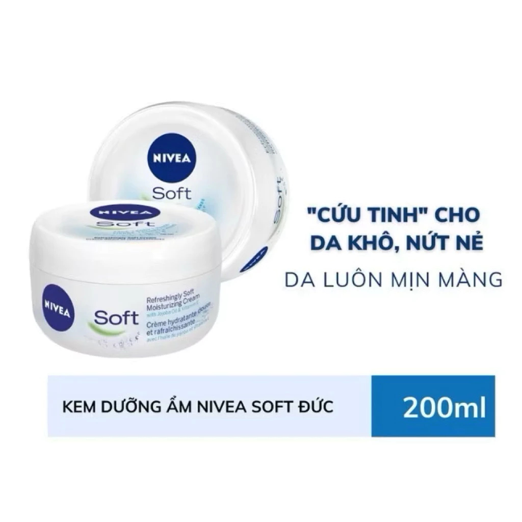 Kem Dưỡng Phục Hồi Da Nivea Soft 200ml Phục Hồi Bảo Vệ Da An Toàn
