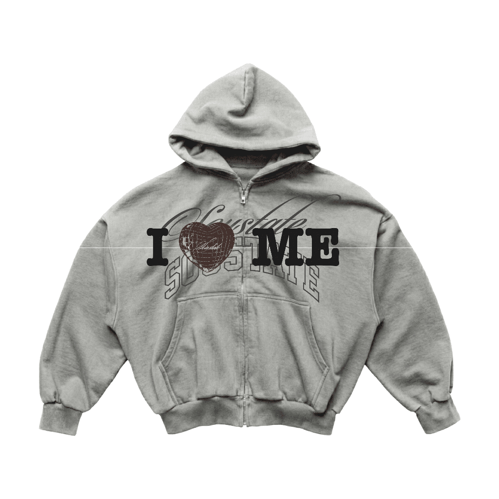 [GIẢM GIÁ 50%] Áo Hoodie Zip I Love Me/ "DauTrien" chất liệu dày dặn, Form Boxy, Unisex Nam Nữ - SOUSTATE Chính Hãng | BigBuy360 - bigbuy360.vn